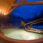 The hot tub at Tweedsmuir Lodge near Bella Coola, British Columbia.
