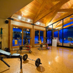 The exercise room in the Tweedsmuir Lodge spa.